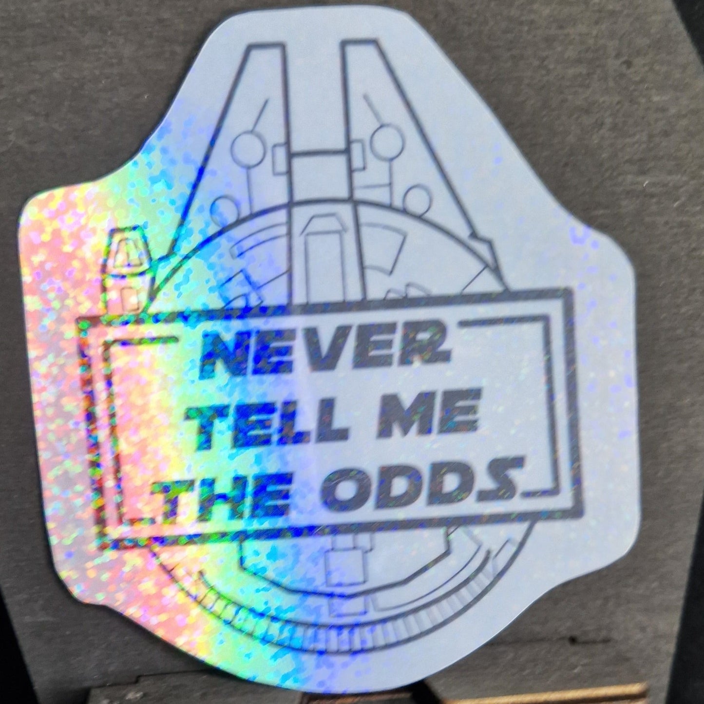 Never Tell Me the Odds Holographic Sticker