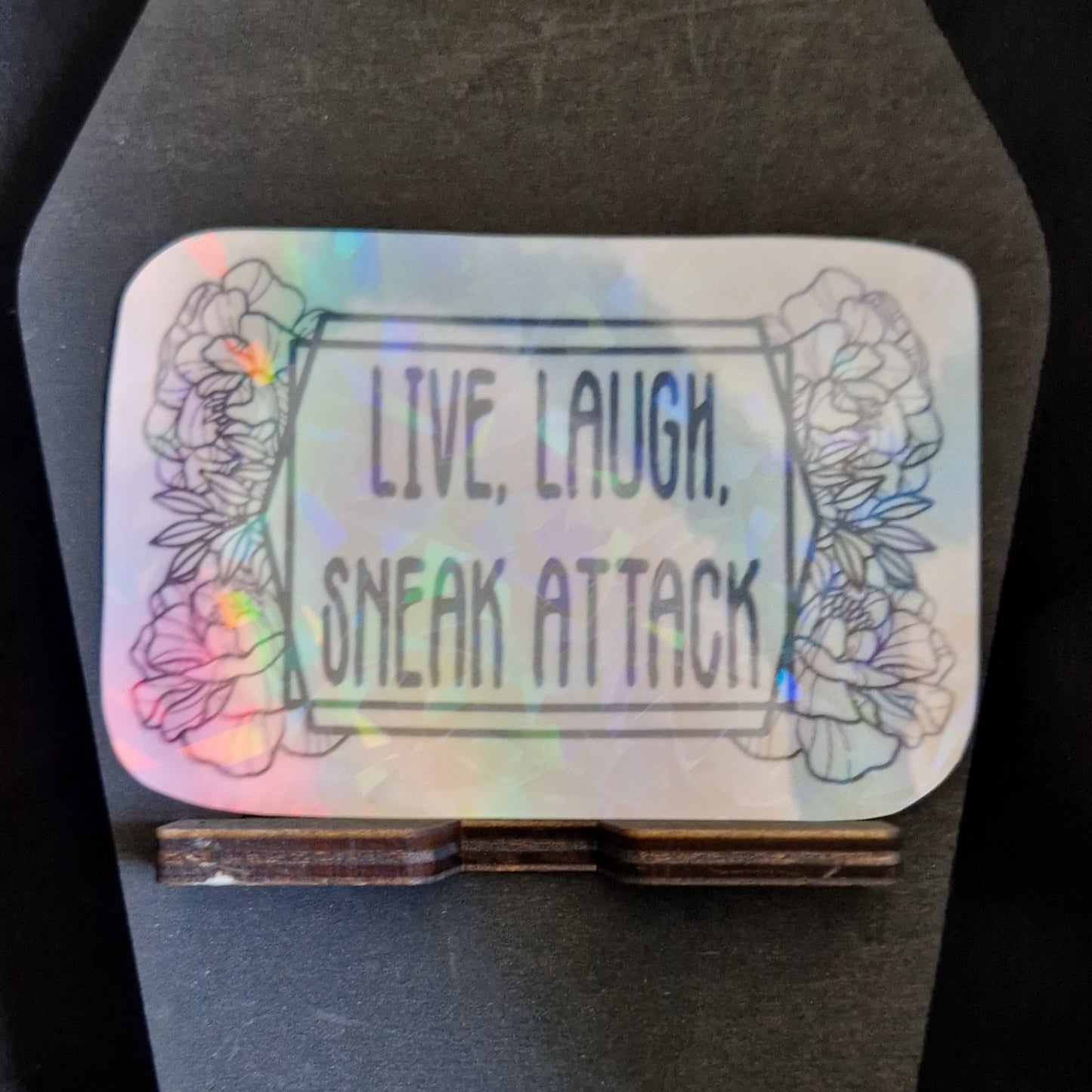 Live Laugh, Holographic Stickers