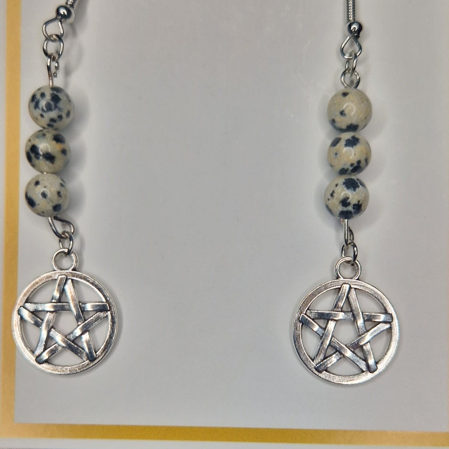 Pentagram earrings - Handmade