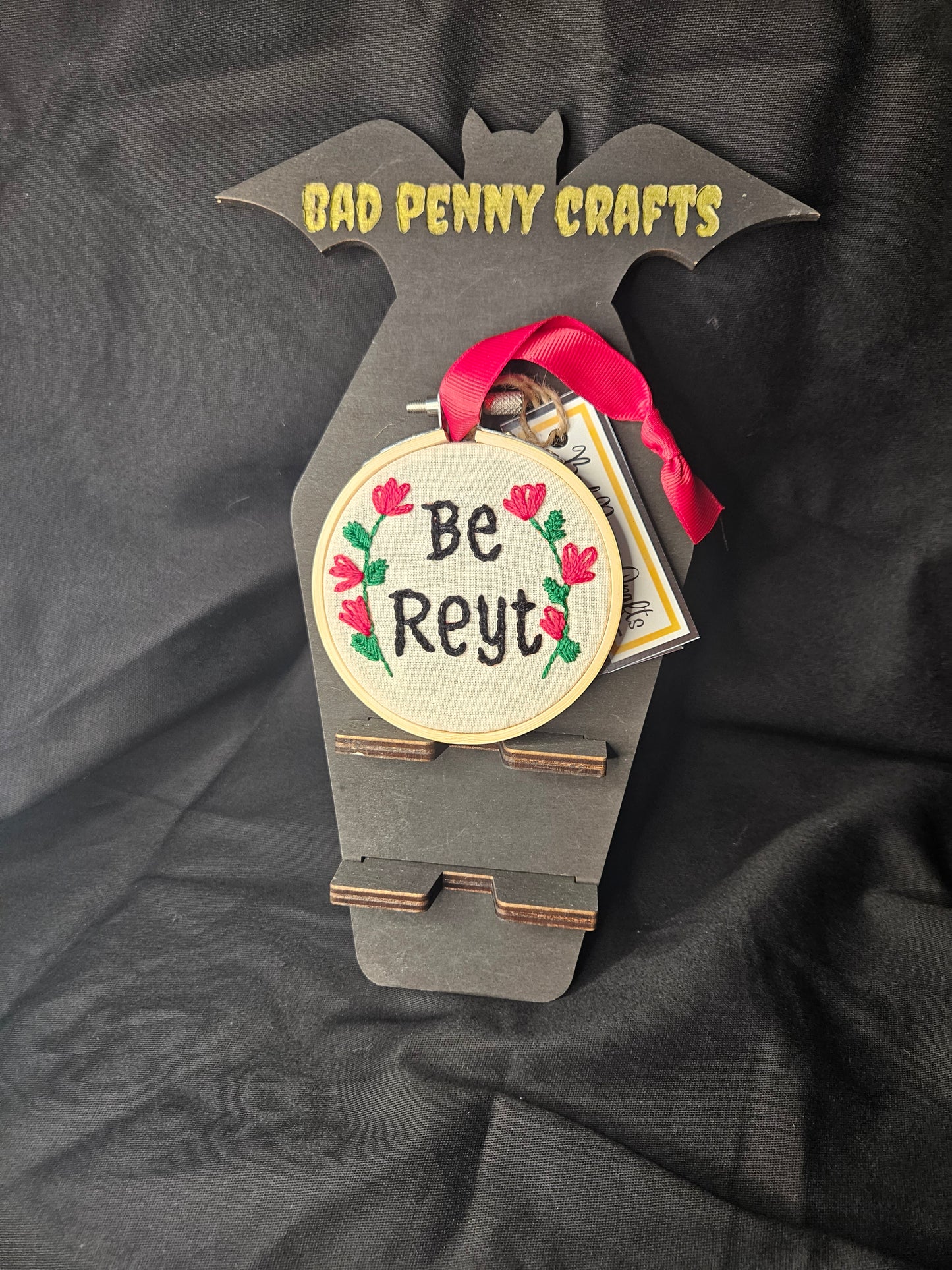 Hand Embroidered Yorkshire Quote - Be Reyt