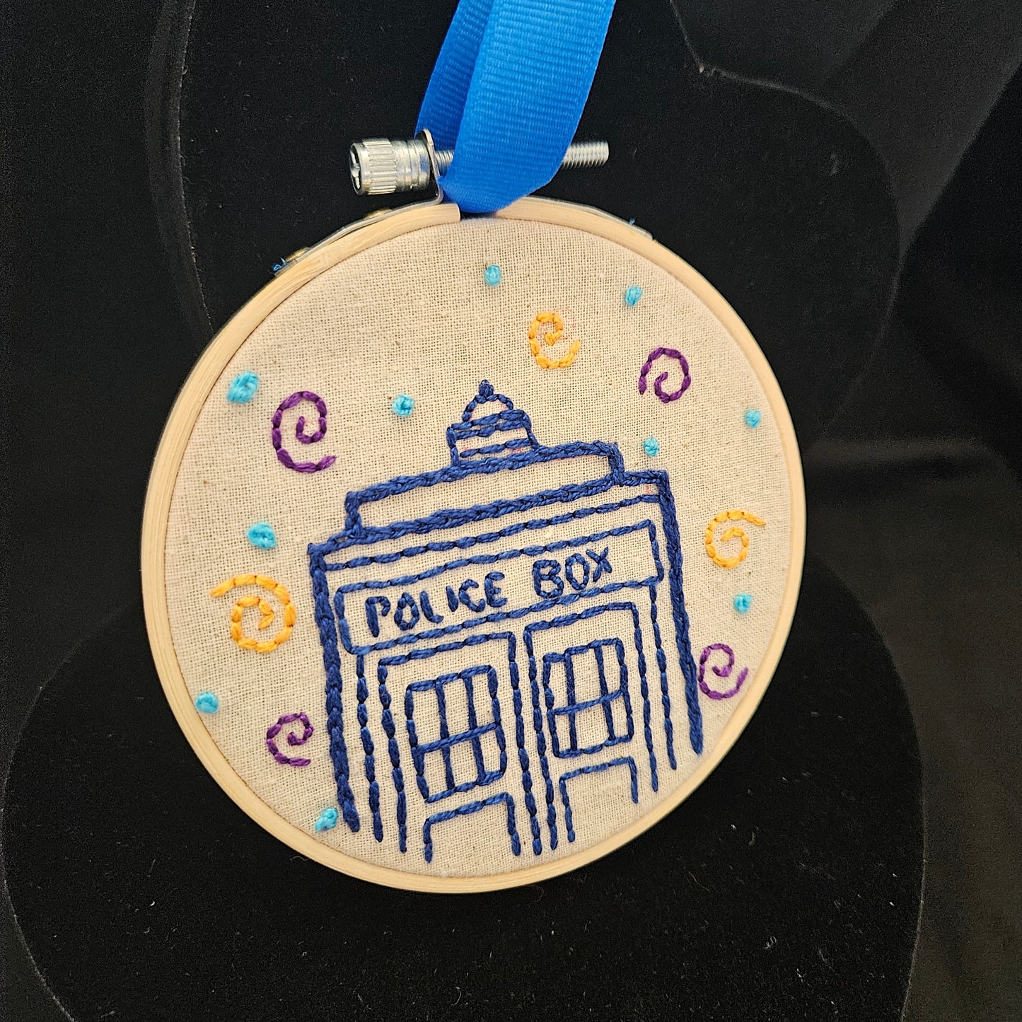 Hand Embroidered Tardis