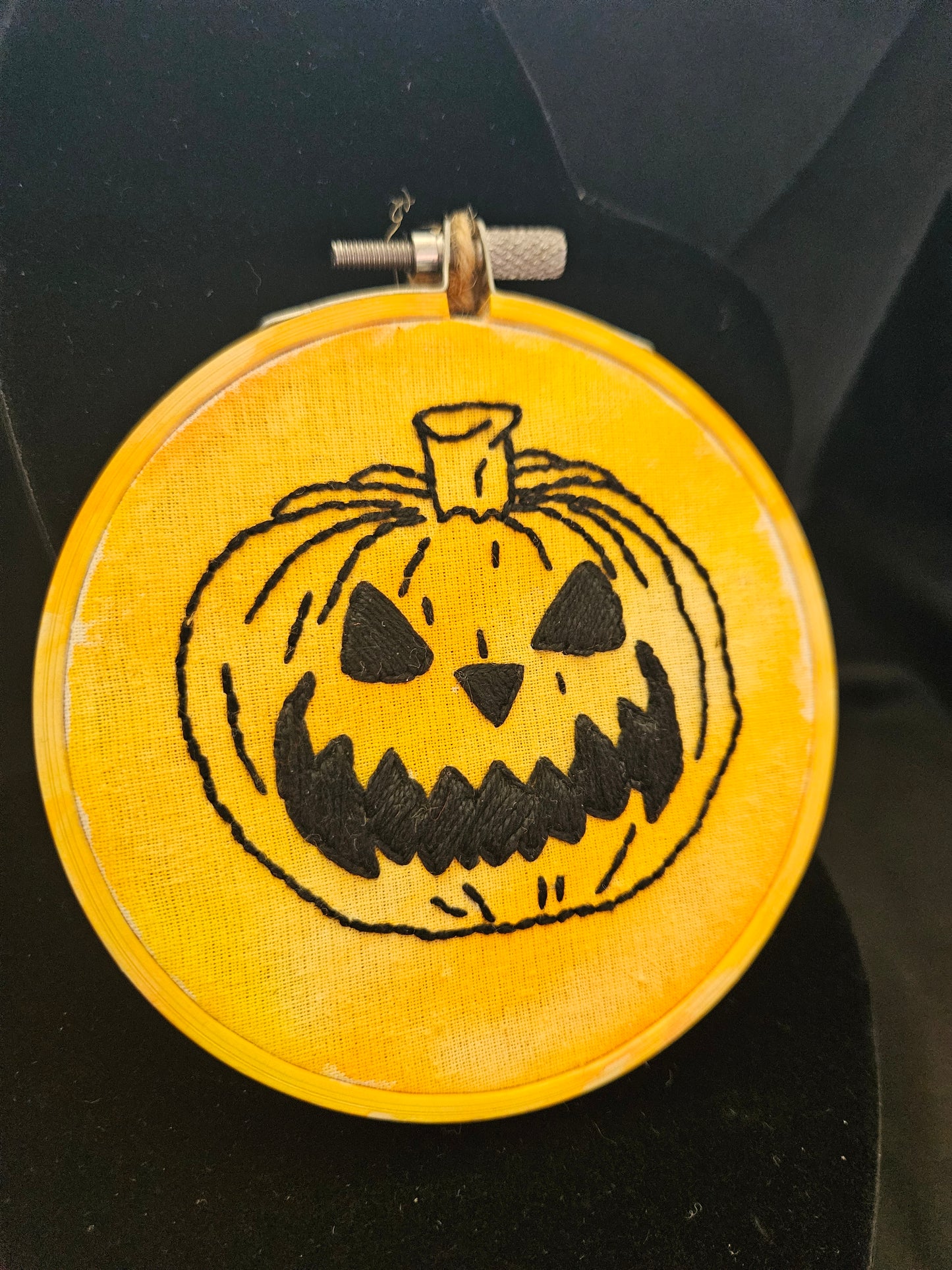 Hand Embroidered Pumpkin