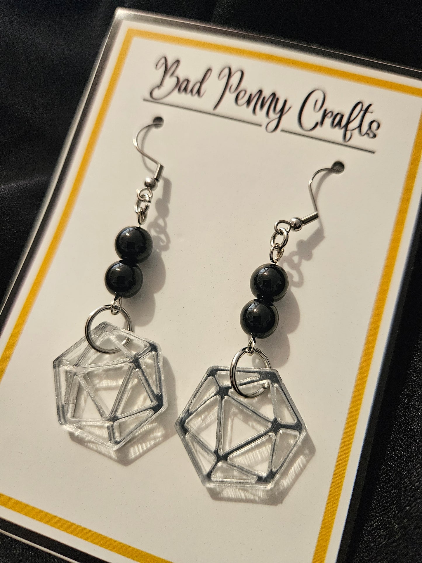 Handmade D20 Charm Earrings