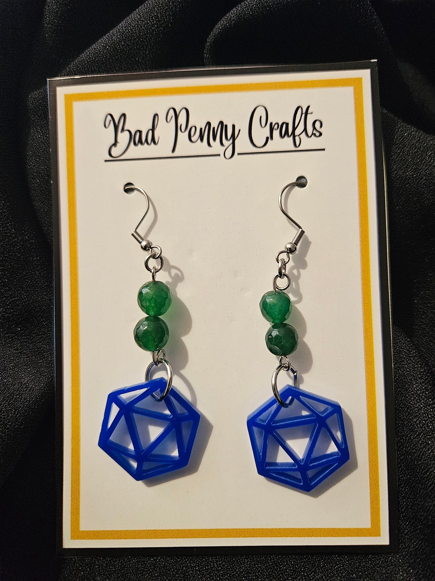 Handmade D20 Charm Earrings