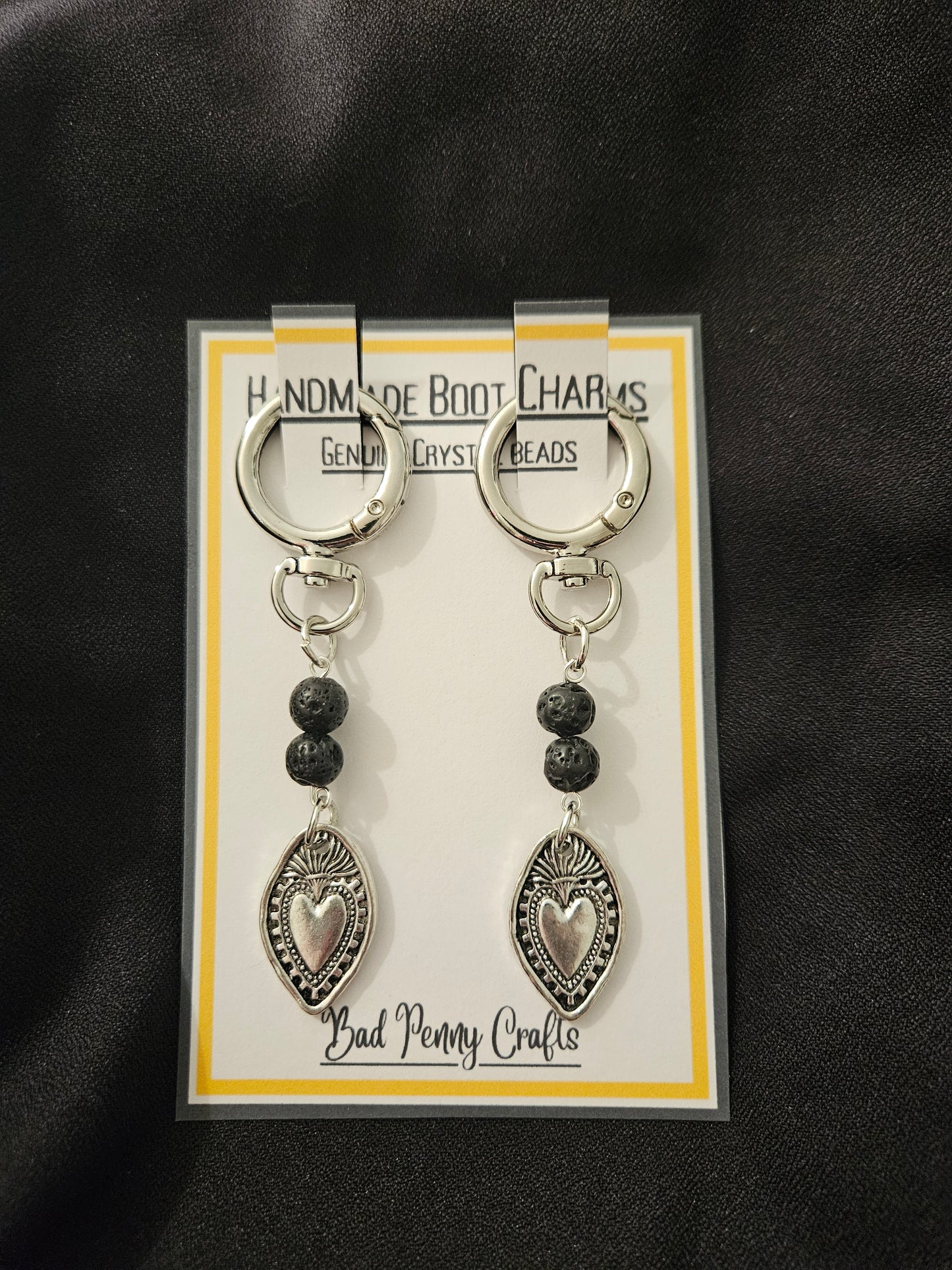Sacred Heart boot charms - Handmade