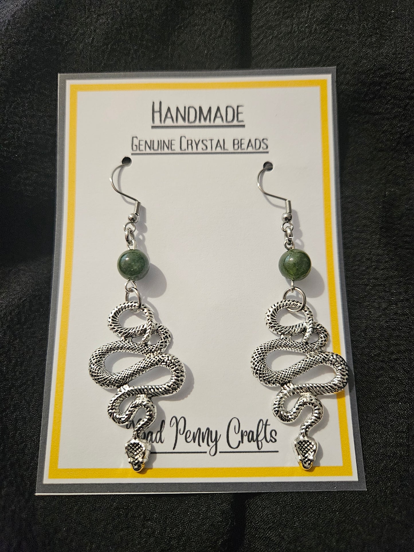 Large Snake earrings - Handmade