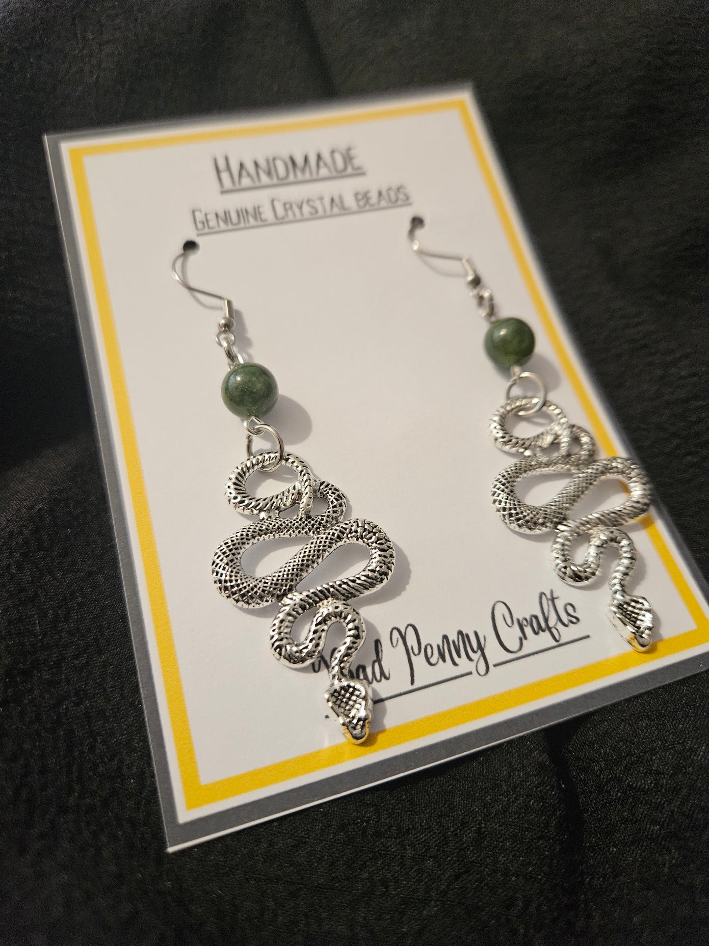 Large Snake earrings - Handmade