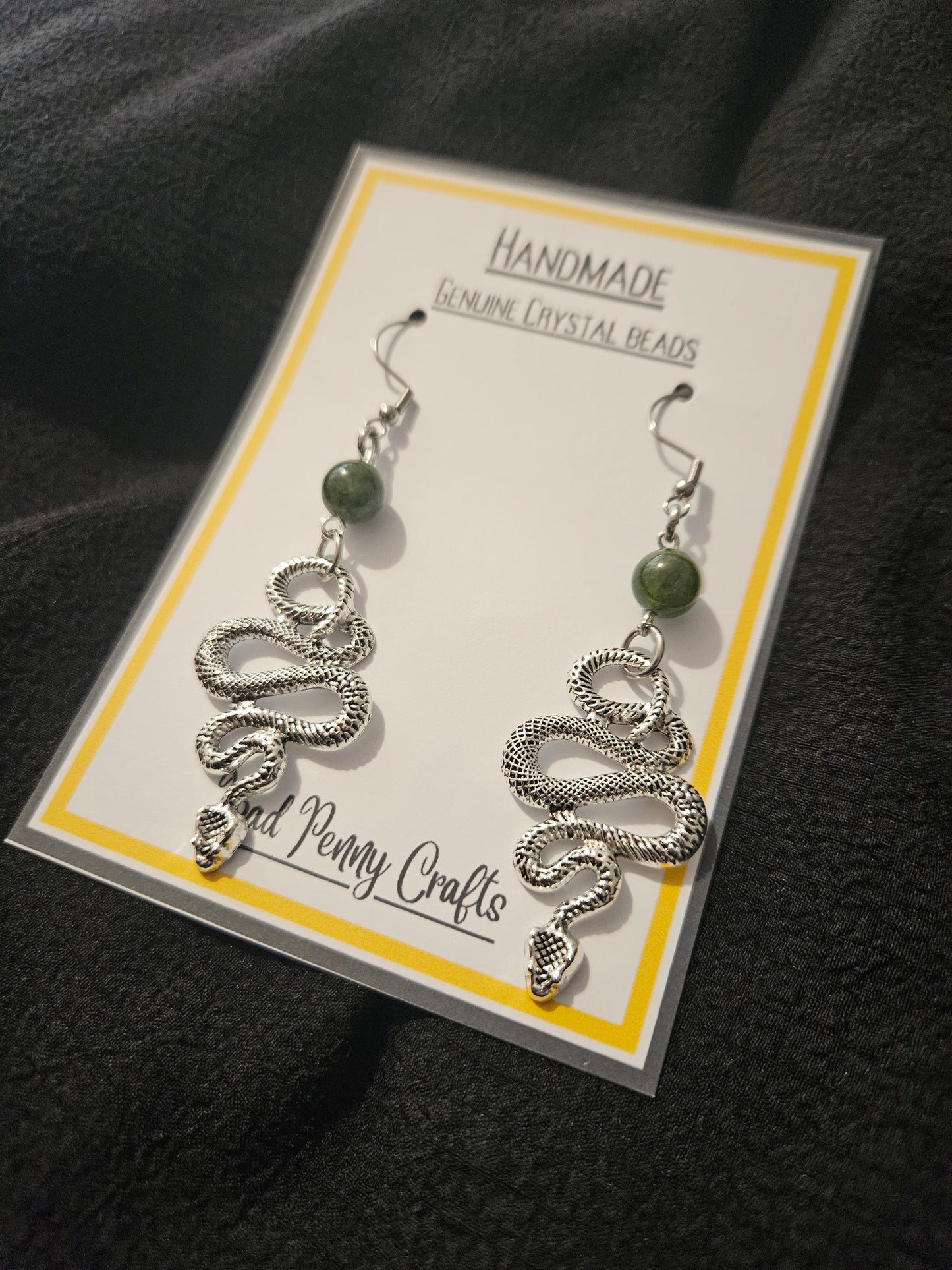 Large Snake earrings - Handmade