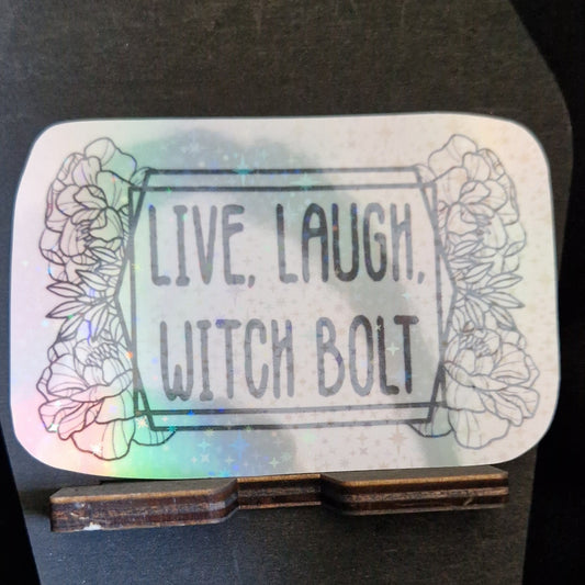Live Laugh, Holographic Stickers