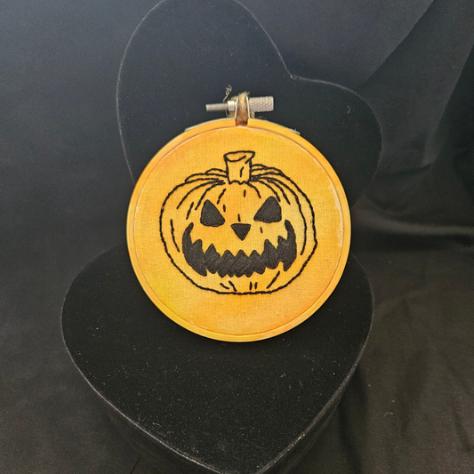 Hand Embroidered Pumpkin