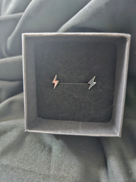Lightening Bolt Stud Earrings