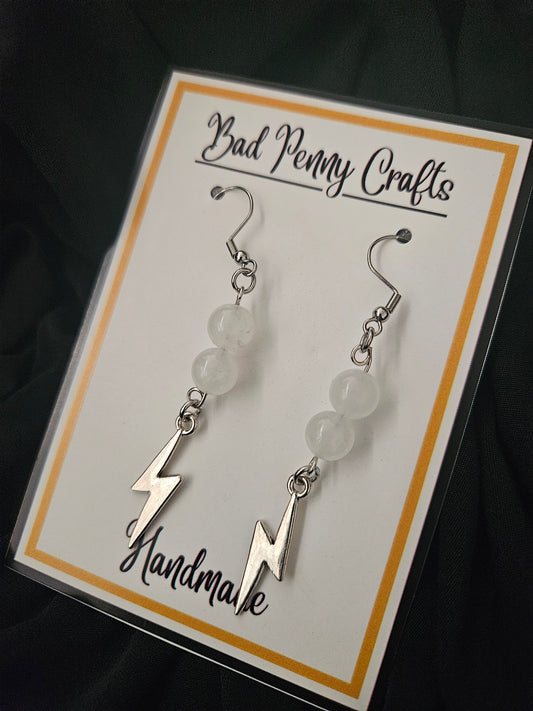 Lightening Bolt earrings - Handmade