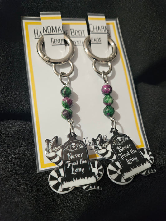 Sandworm, Never Trust the Living boot charms - Handmade