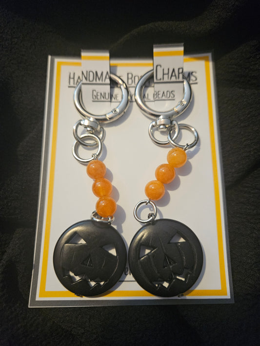 Jack O'Lantern boot charms - Handmade