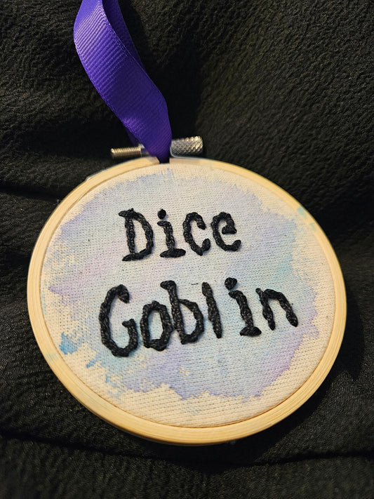 Hand Embroidered - Dice Goblin