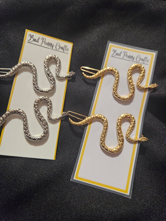 Snake hair clip set