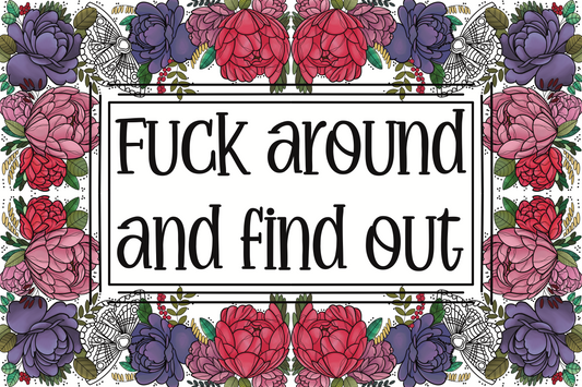 Fuck around and find out, art print.